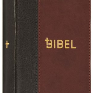 Schlachter 2000 Bibel – Miniaturausgabe (Softcover, grau/braun, PU-Einband, Goldschnitt, Reißverschluss)